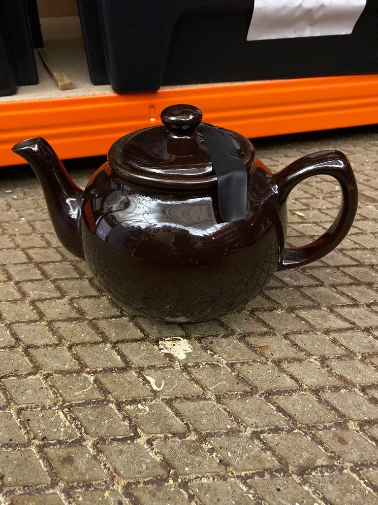Dark brown porcelain teapot