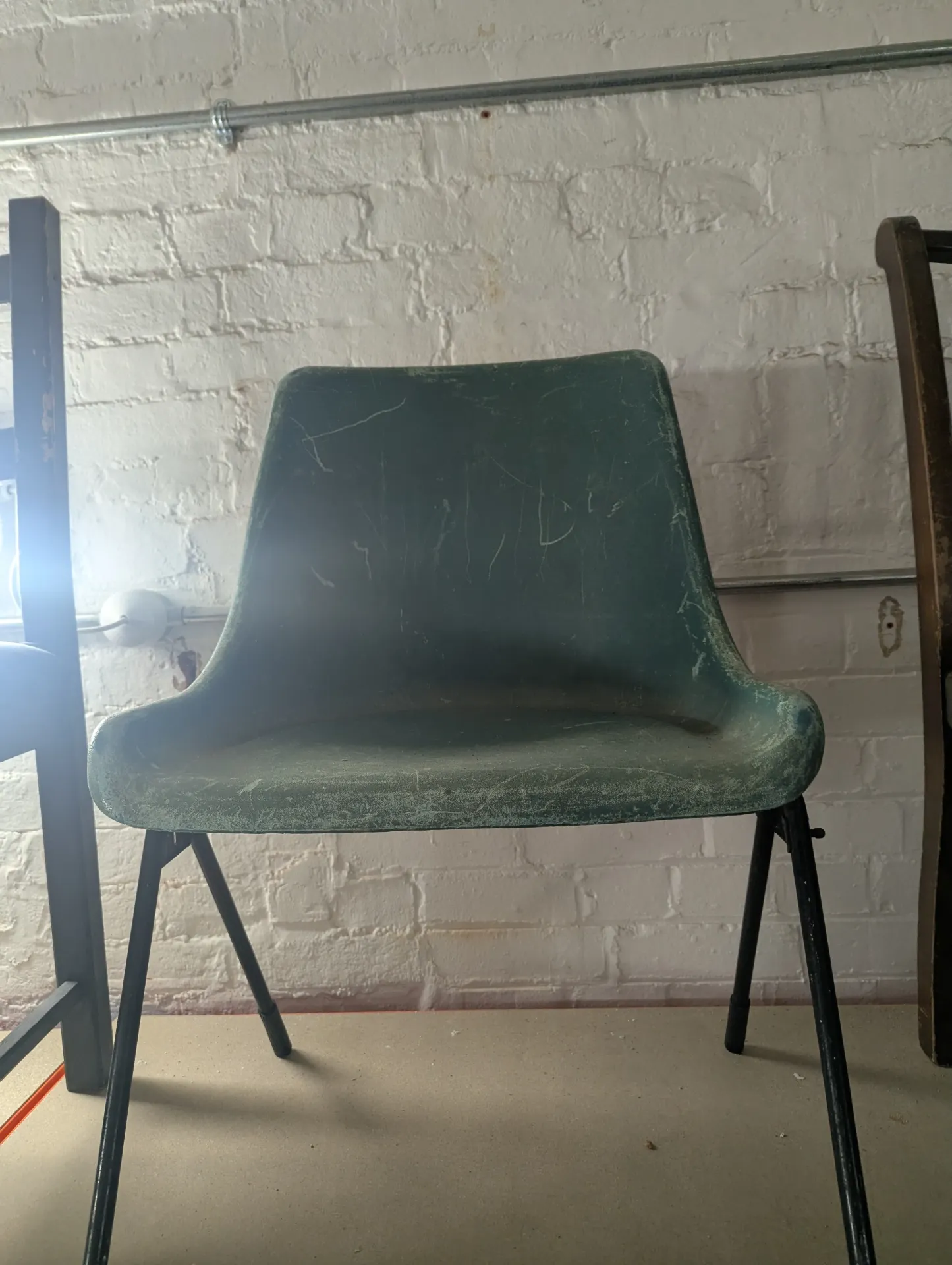 Green school chair