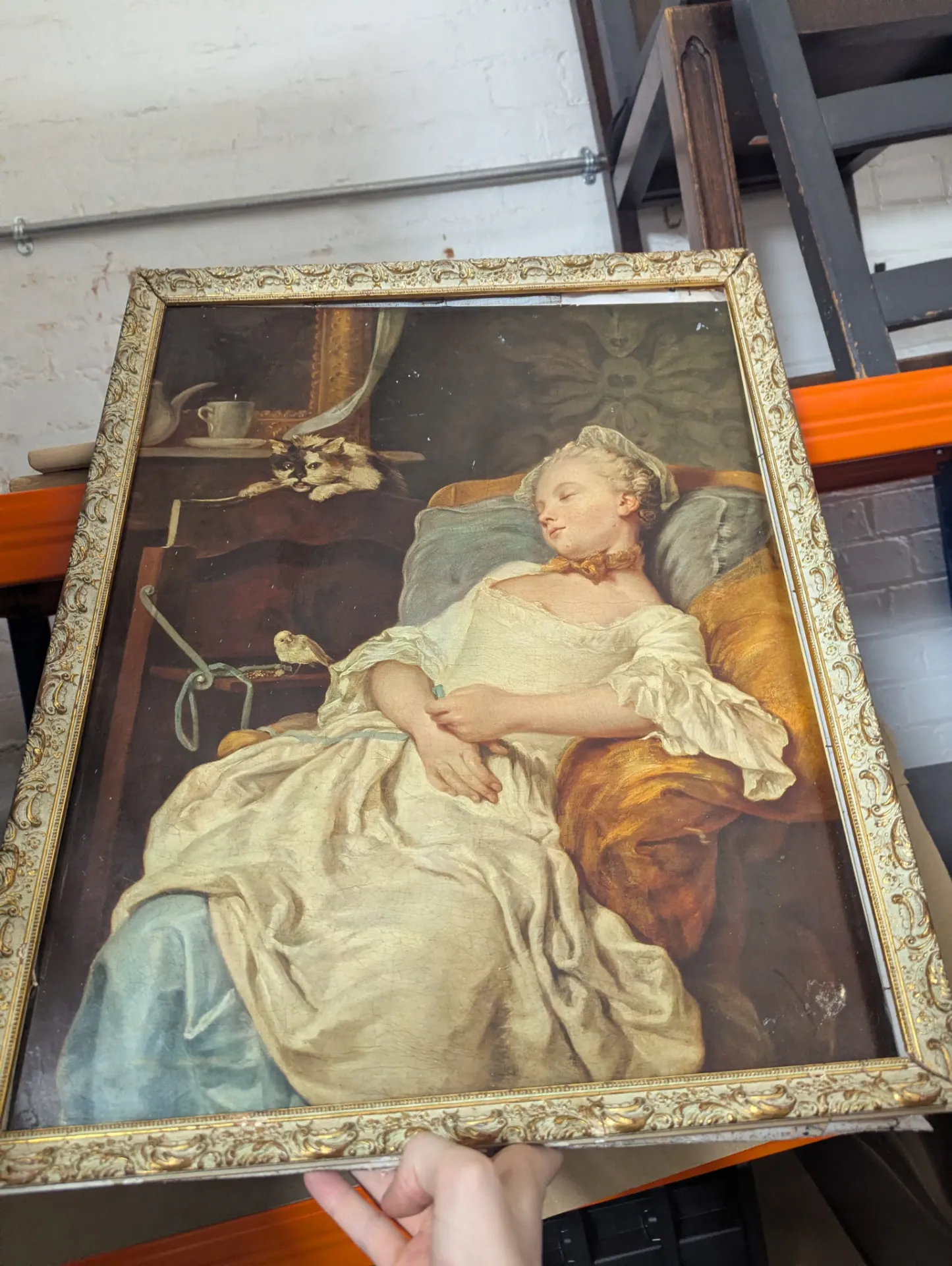 Painting of sleeping girl