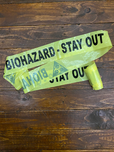 Yellow biohazard tape
