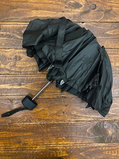 Short black retractable umbrella
