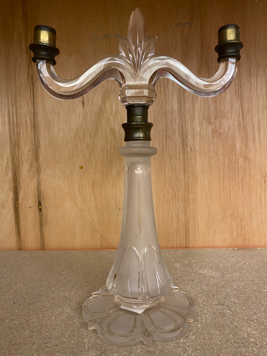 Glass candelabra